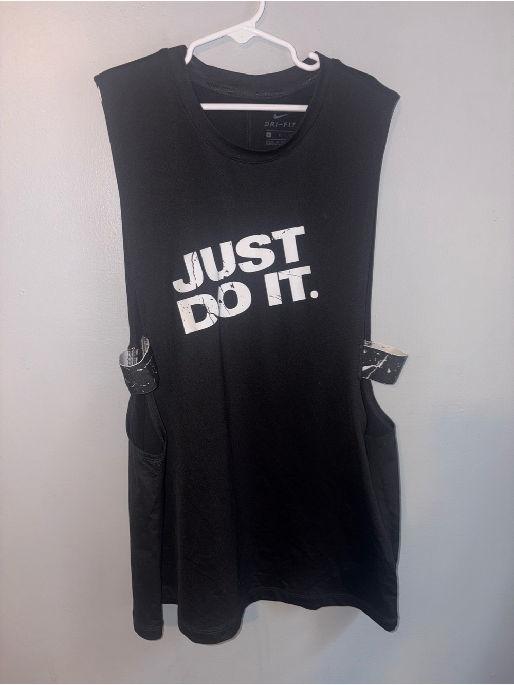 Nike Black Sleeveless 'Just Do It.' Athletic Mini Dress